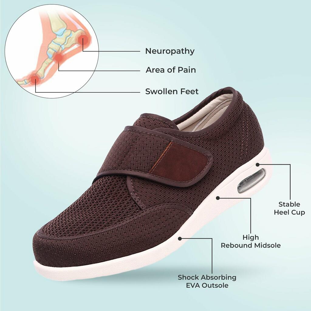 Adjustable Closure Lightweight Orthopedic Walking Shoes