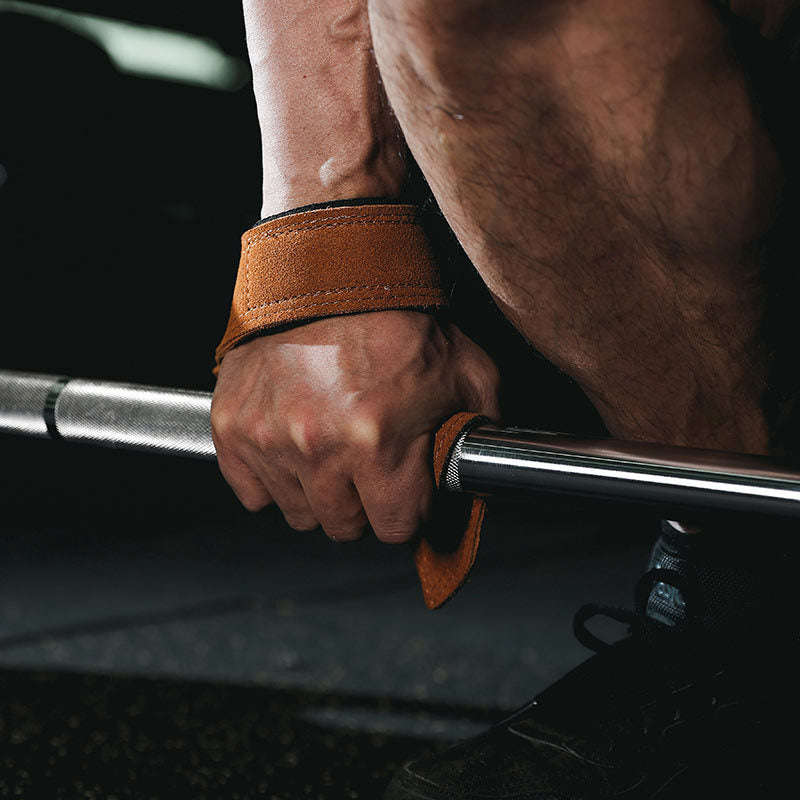 Cowhide Lifting Weight Strap for Fitness Powerlifting with Padded Support