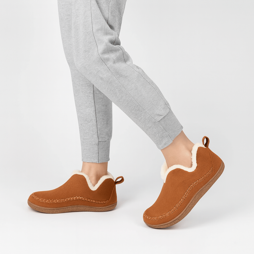 Cozy Fleece Slip-On Slippers – Warm Non-Slip Winter Shoes