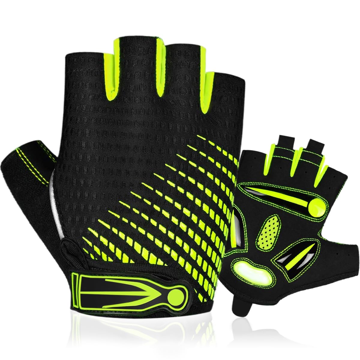 Fingerless Gel Cycling Gloves for Mountain Biking & Road Bike