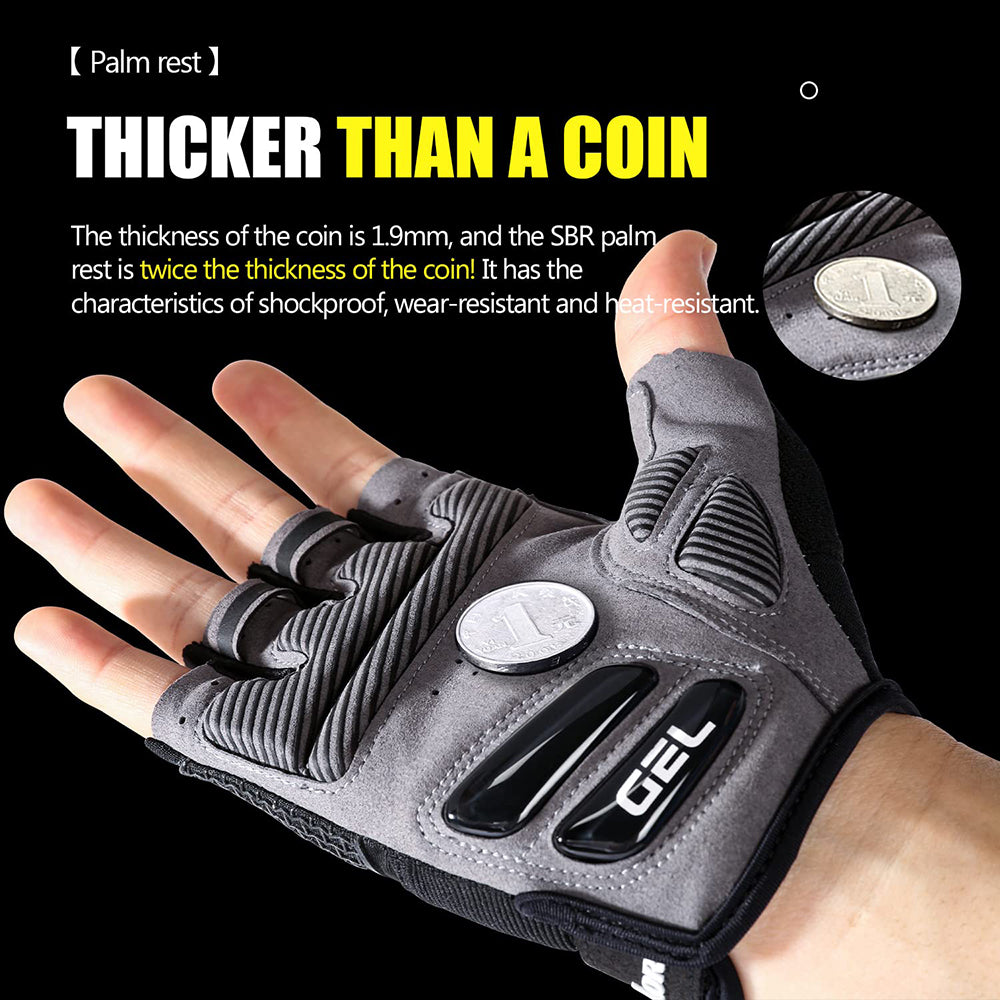 Fingerless Bike Gloves – Lightweight, Gel-Padded, Non-Slip