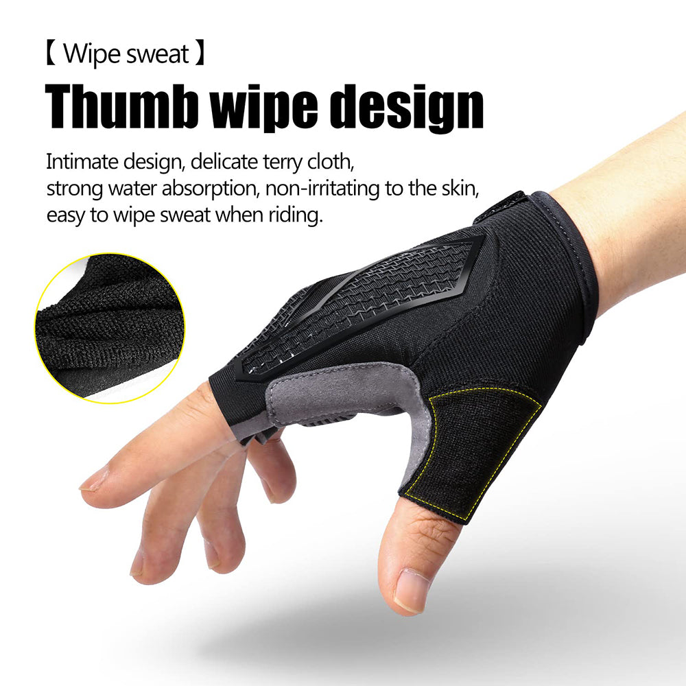 Fingerless Bike Gloves – Lightweight, Gel-Padded, Non-Slip