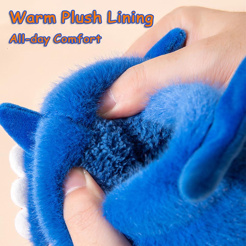 Kids Shark Slippers – Warm Plush Winter Indoor Shoes with Non-Slip Sole