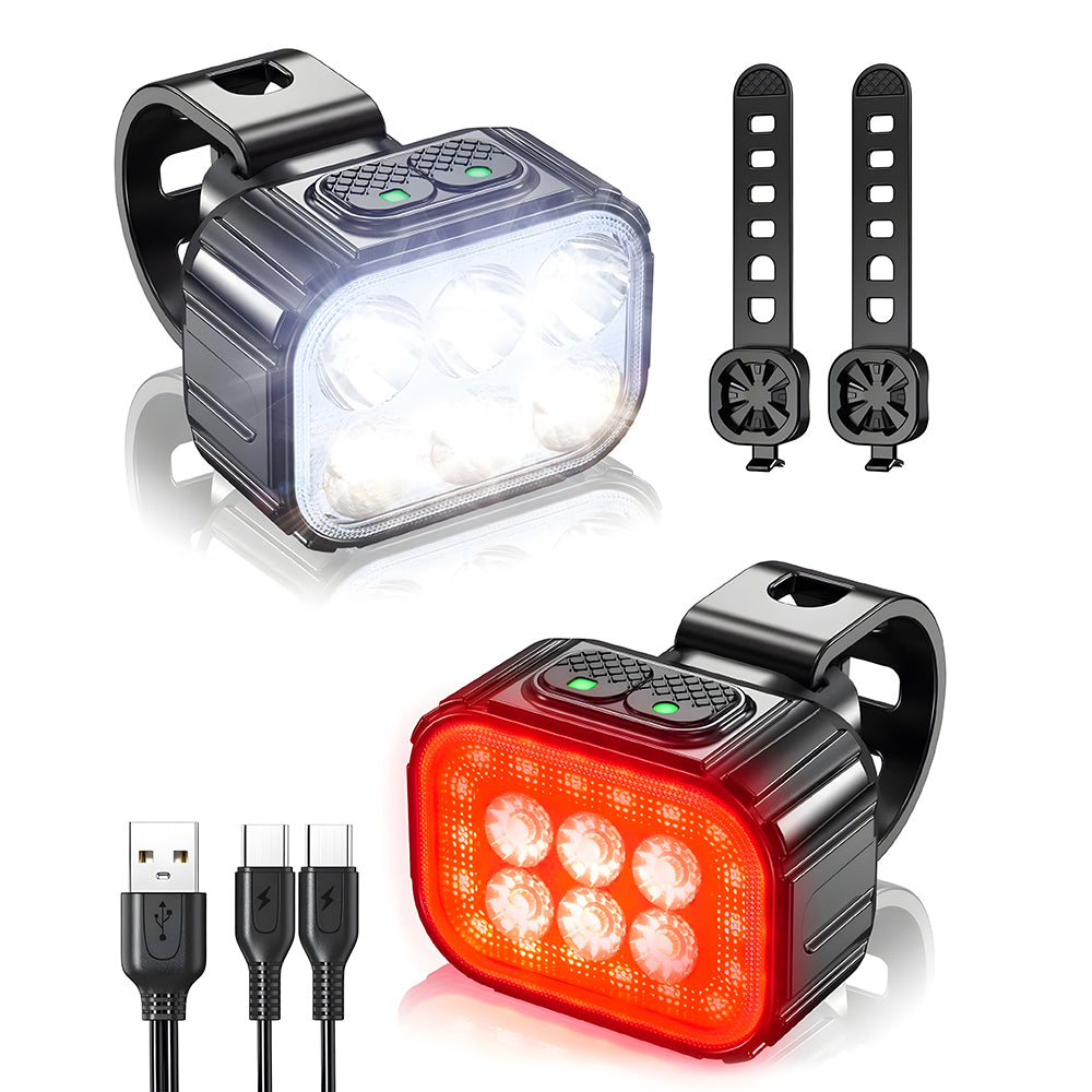 LED Bike Light Set – Front and Rear Lights