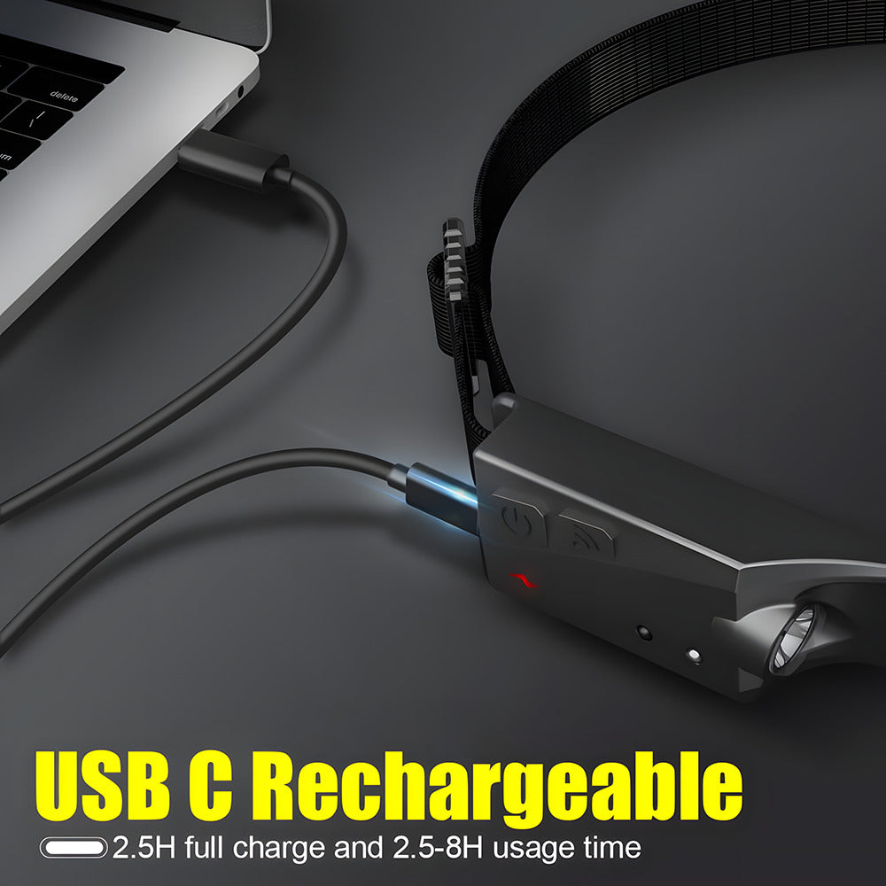 LED Rechargeable Head Torch – Bright, Lightweight, Waterproof