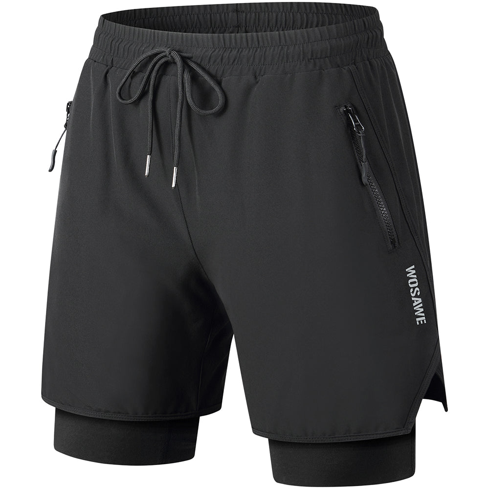 Men’s 2-in-1 Outdoor Cycling Shorts – 3D Padded, Breathable, Quick-Dry