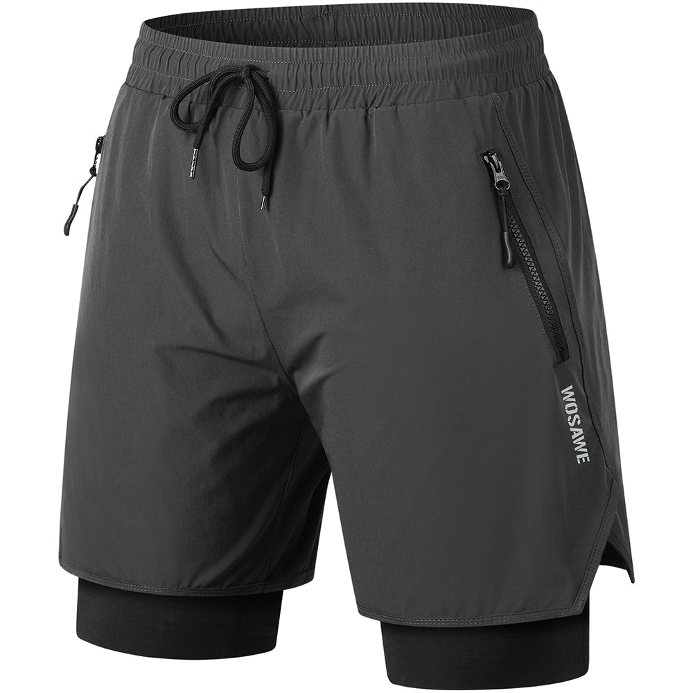 Men’s 2-in-1 Outdoor Cycling Shorts – 3D Padded, Breathable, Quick-Dry