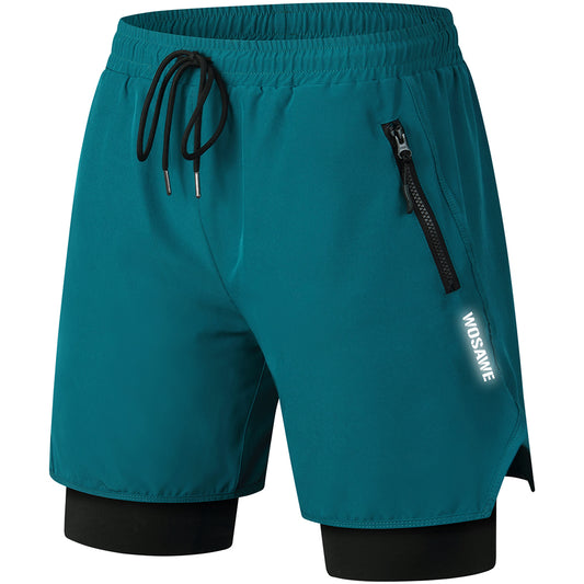 Men’s 2-in-1 Outdoor Cycling Shorts – 3D Padded, Breathable, Quick-Dry