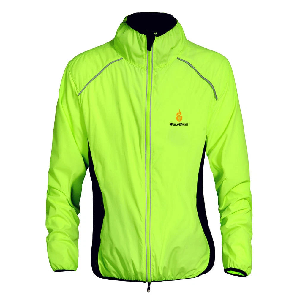 Men’s Long Sleeve Cycling Jacket – Waterproof, Windproof & Reflective MTB Bike Coat