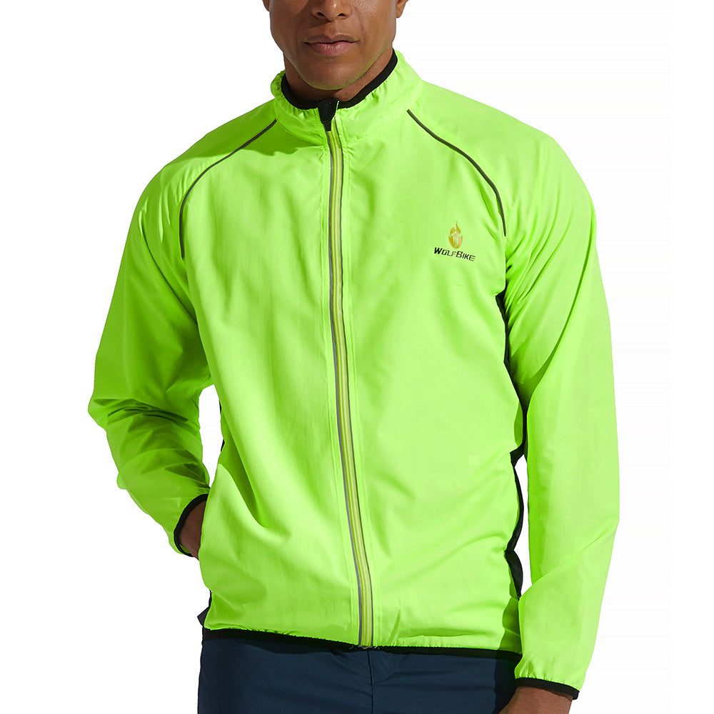 Men’s Long Sleeve Cycling Jacket – Waterproof, Windproof & Reflective MTB Bike Coat