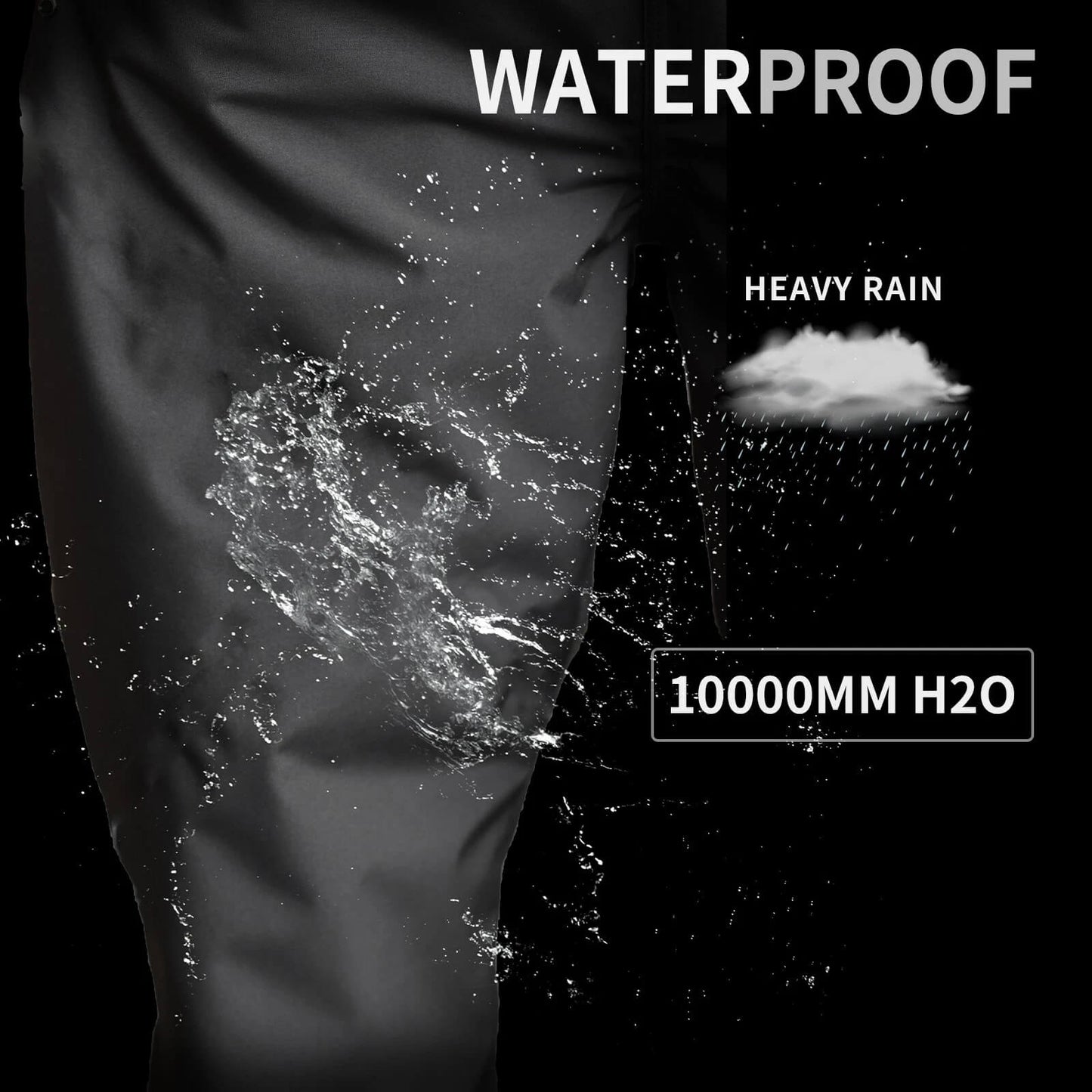 Men’s Waterproof Trousers with Shoe Covers for Motorcycle & Cycling