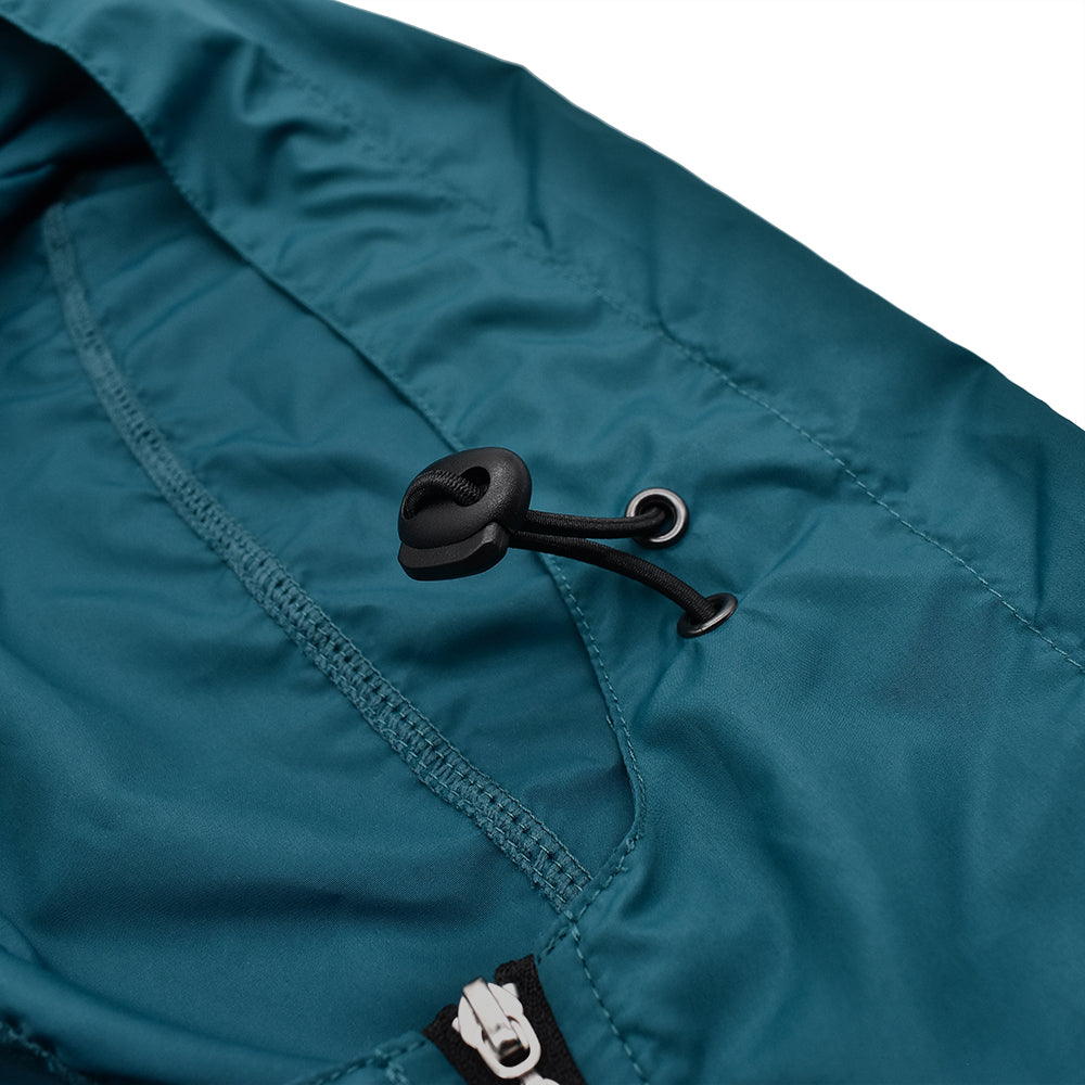 Men’s Windproof Hooded Cycling Jacket Half-Zip Sports Windbreaker