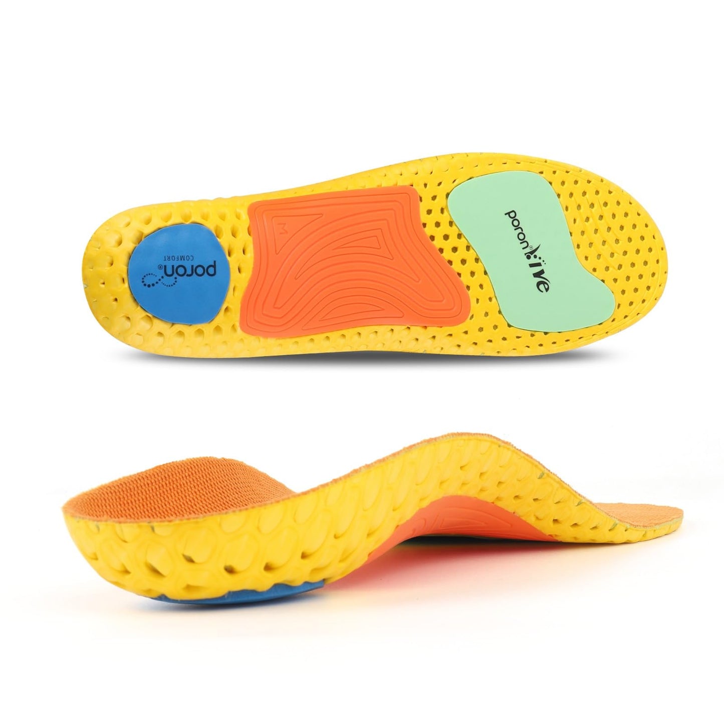 Shock Absorbing Insoles with Arch Support – Breathable EVA Design & Deep Heel Stability