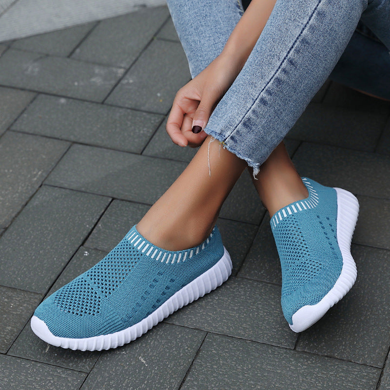 Women’s Athletic Trainers - Lightweight Slip-On Walking Shoes, Breathable Sneakers
