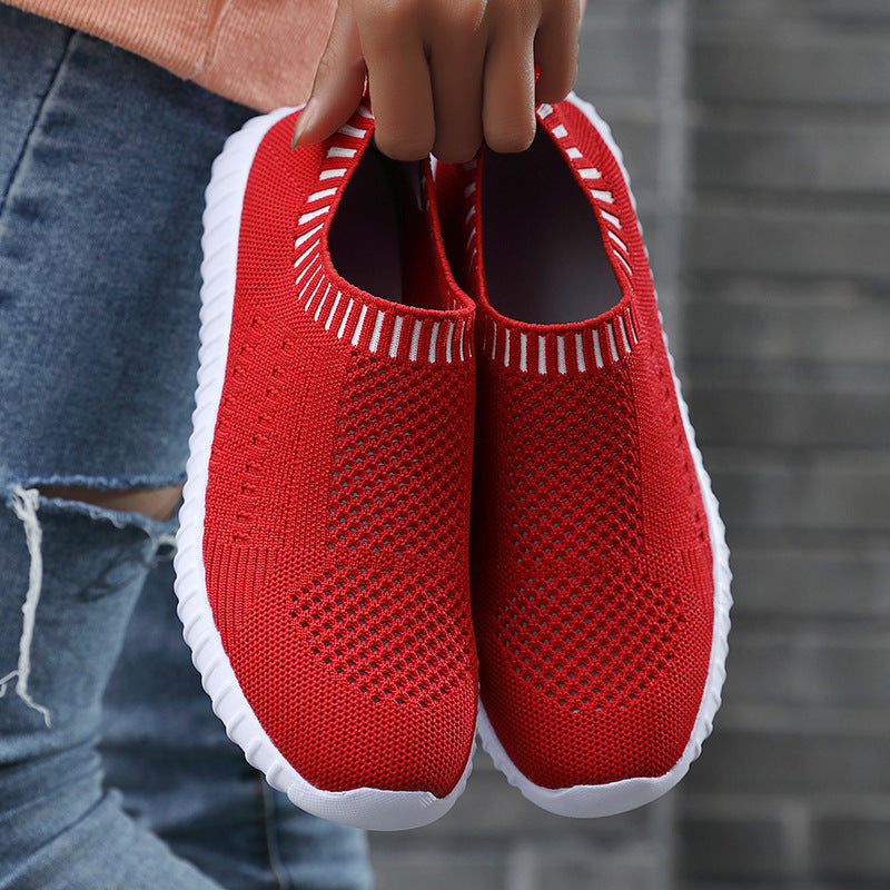 Women’s Athletic Trainers - Lightweight Slip-On Walking Shoes, Breathable Sneakers