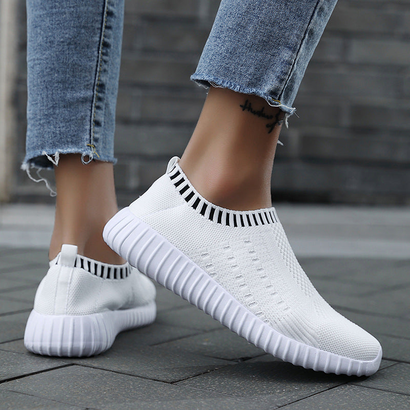 Women’s Athletic Trainers - Lightweight Slip-On Walking Shoes, Breathable Sneakers