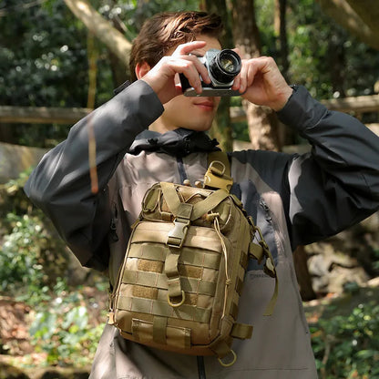 15L Tactical Sling Bag - Molle Multifunctional Crossbody Bag for Outdoor