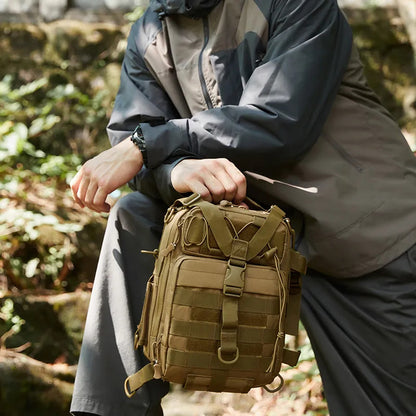 15L Tactical Sling Bag - Molle Multifunctional Crossbody Bag for Outdoor