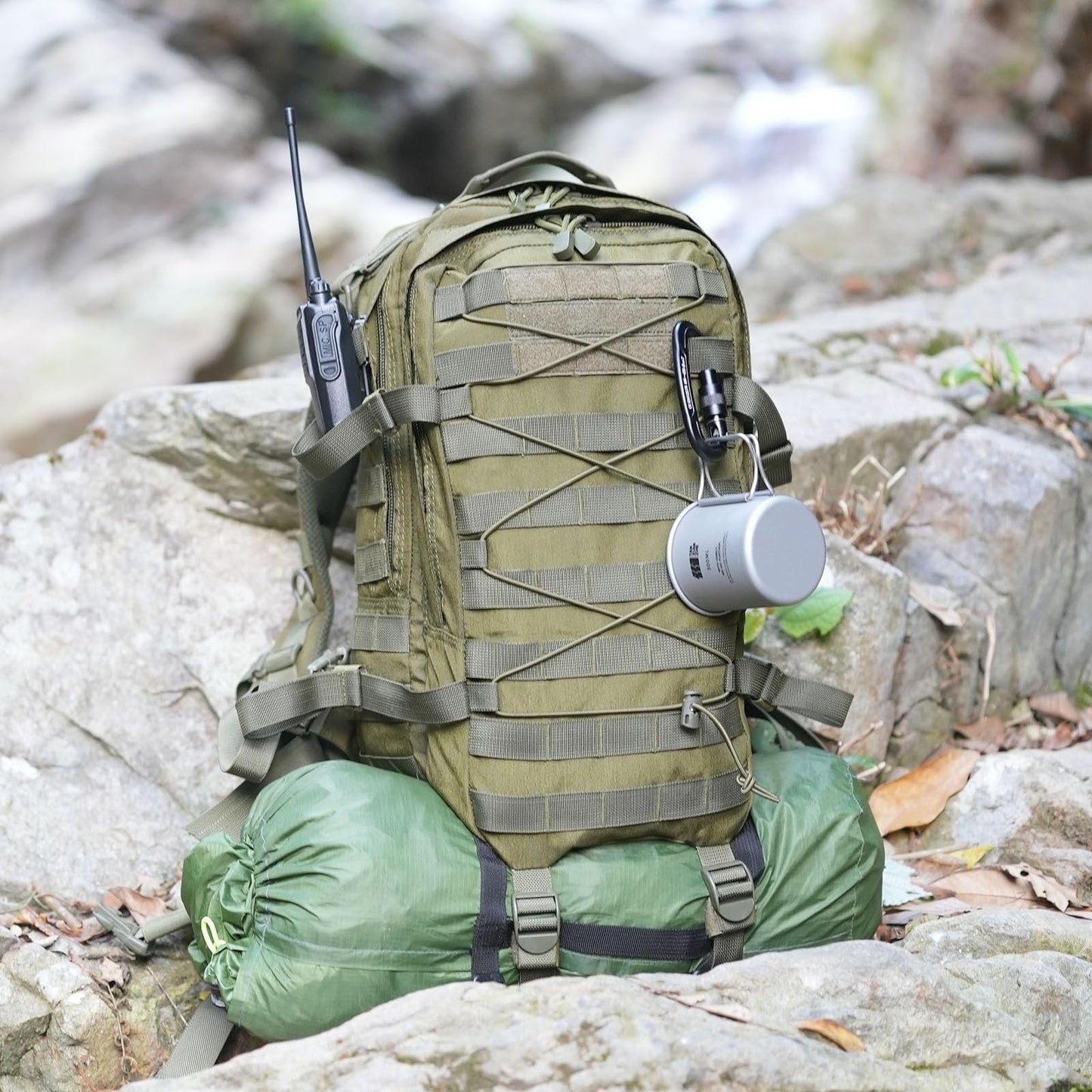 20L Outdoor Tactical Assault Pack – Water Repellent MOLLE Small Travel Backpack