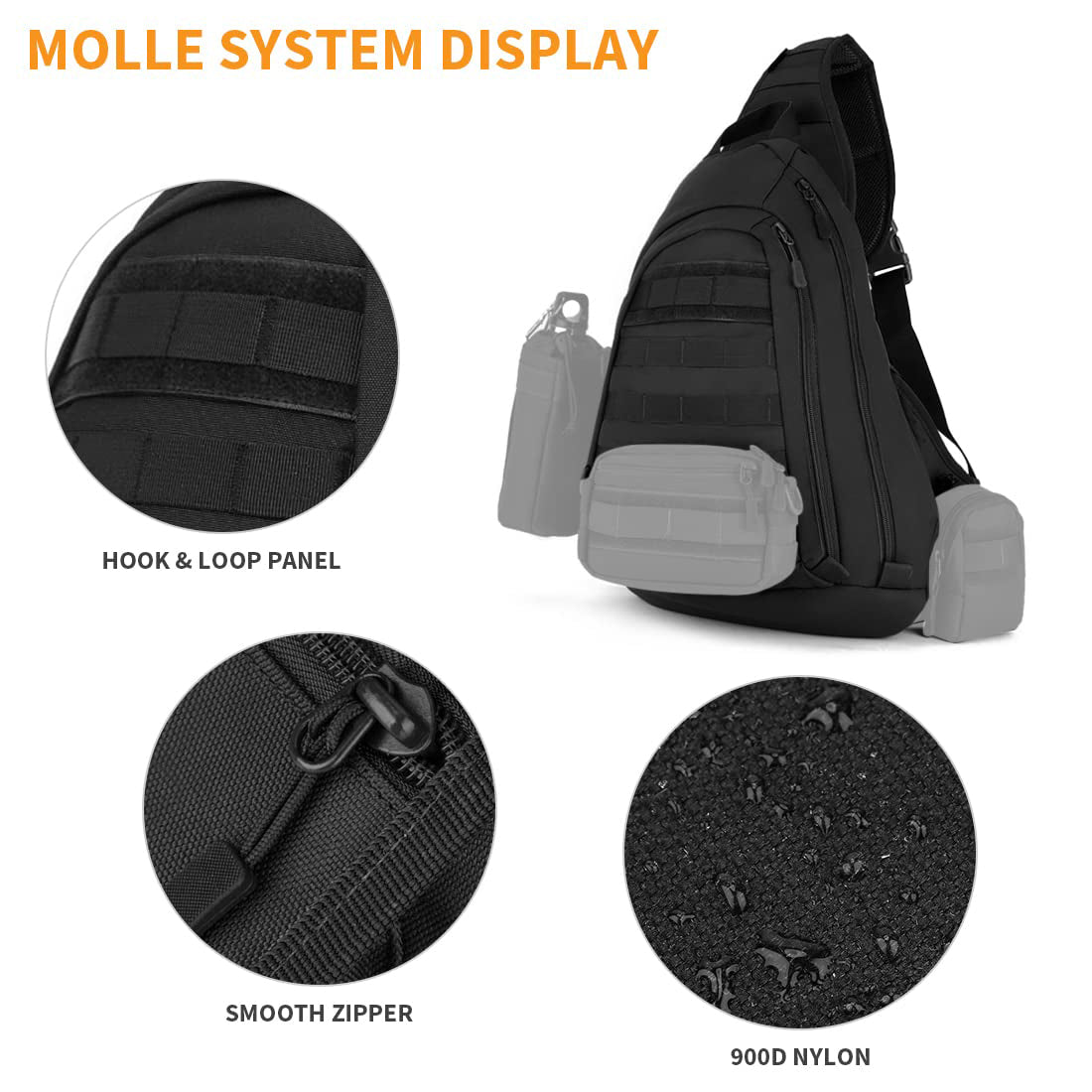 20L Outdoor Tactical Chest Bag | Cycling Sports Messenger Bag, Waterproof & Durable