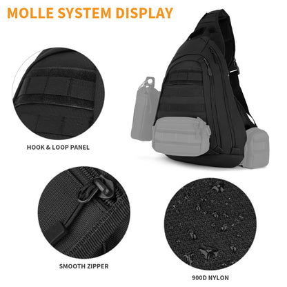 20L Outdoor Tactical Chest Bag | Cycling Sports Messenger Bag, Waterproof & Durable