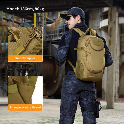 25L Tactical Rucksack, MOLLE School Bag, Waterproof Outdoor Sports Daypack