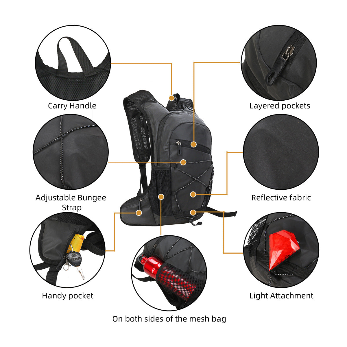 3L Reflective Sports Cycling Backpack