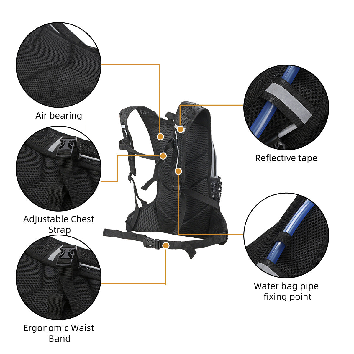 3L Reflective Sports Cycling Backpack