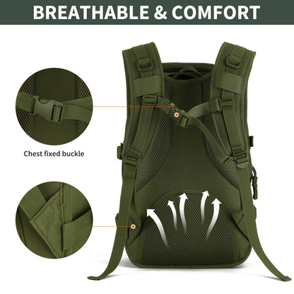 40L Military Tactical Backpack - Waterproof MOLLE Outdoor Sports Daypack