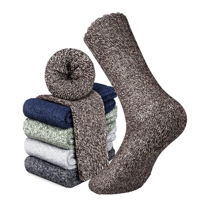 5 Pairs Men’s Merino Wool Thermal Socks – Warm Winter Outdoor Wool Socks