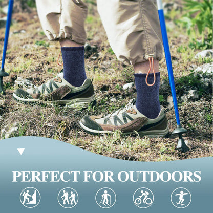 5 Pairs Men’s Merino Wool Thermal Socks – Warm Winter Outdoor Wool Socks