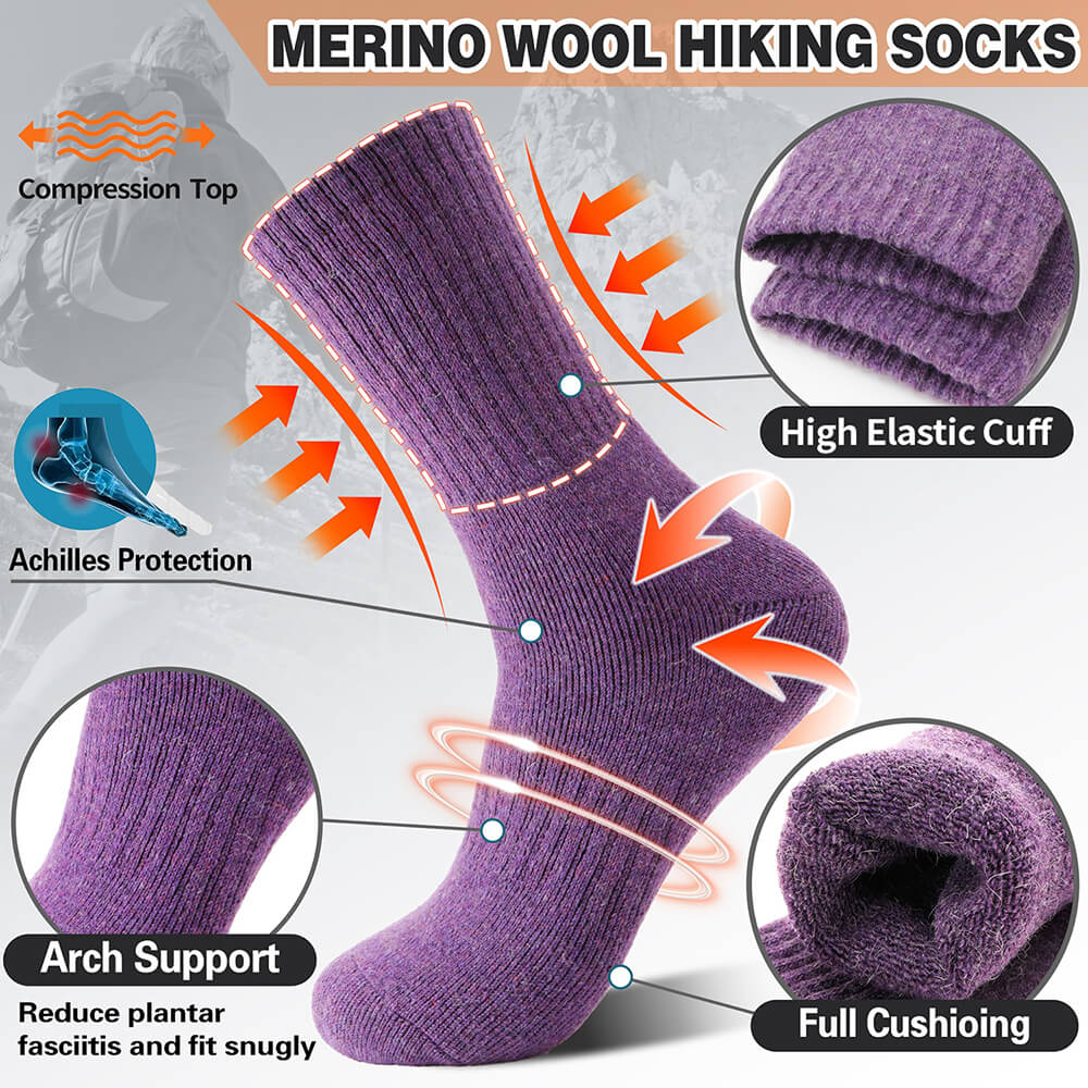 5 Pairs Women’s Thermal Socks – Warm & Thick Winter Socks, Soft and Breathable