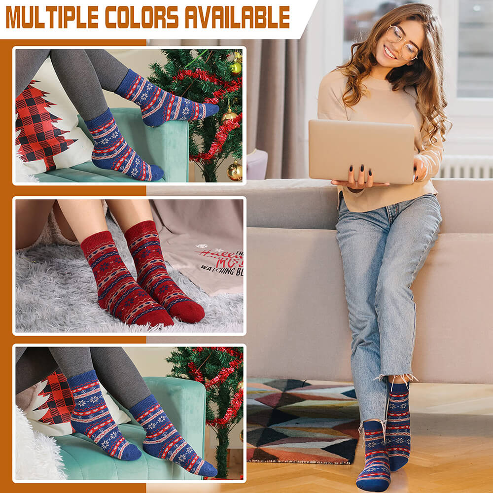 5 Pairs Women’s Thermal Socks – Warm & Thick Winter Socks, Soft and Breathable