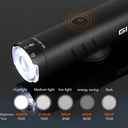 Bike Front Light – USB Rechargeable, Waterproof, Rotatable Head for Night Cycling