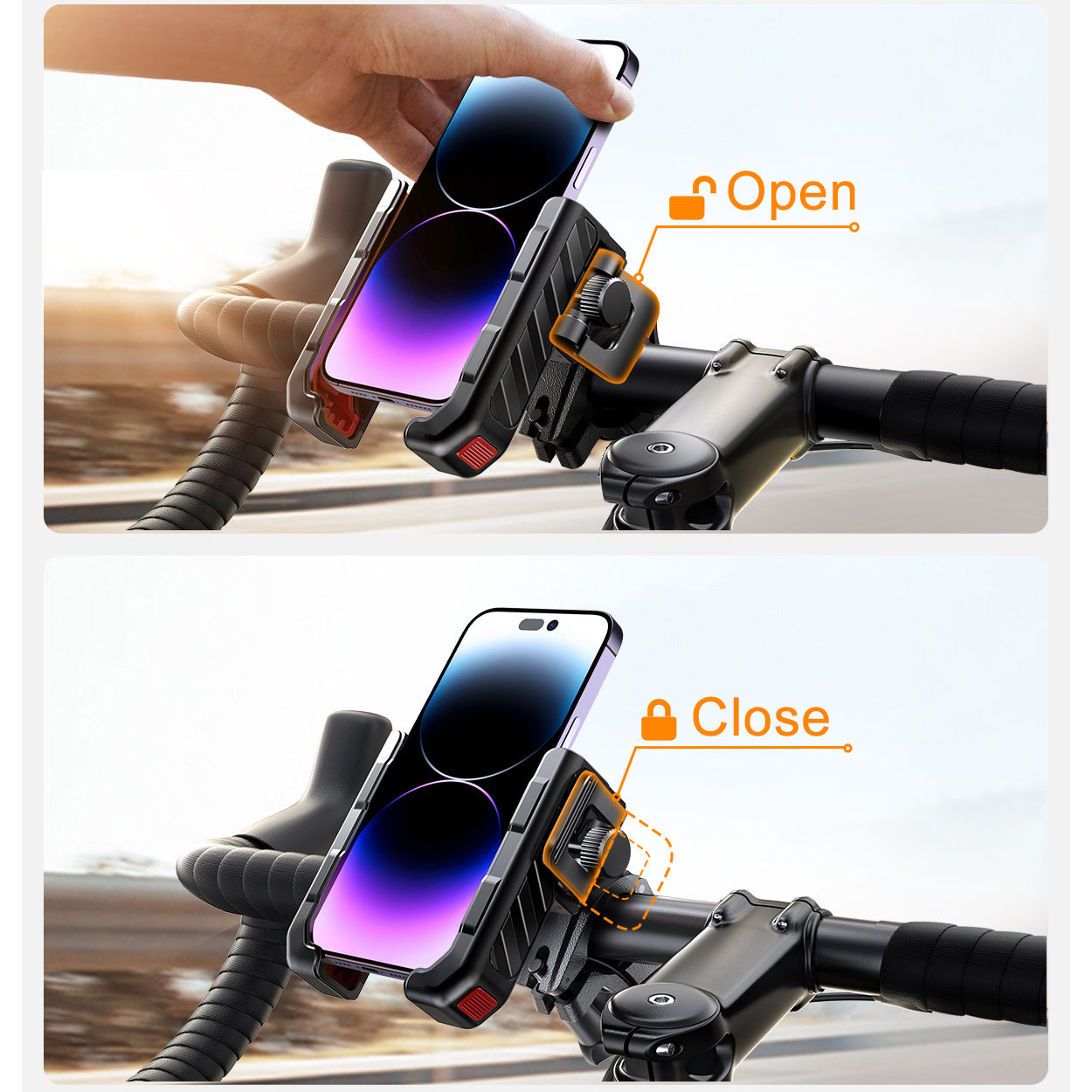 Bike Phone Mount – Anti-Shake & Shock-Absorbing Holder