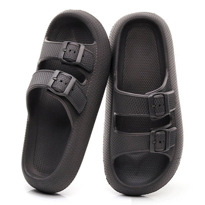 Cloud Cushion EVA Slides – Adjustable Buckle, Non-Slip & Lightweight Summer Sandals