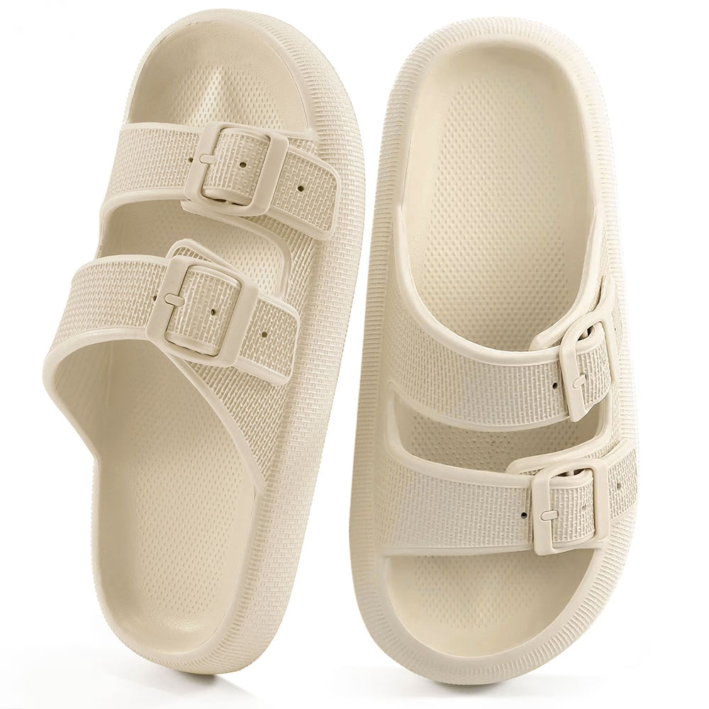 Cloud Cushion EVA Slides – Adjustable Buckle, Non-Slip & Lightweight Summer Sandals