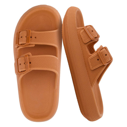 Cloud Cushion EVA Slides – Adjustable Buckle, Non-Slip & Lightweight Summer Sandals