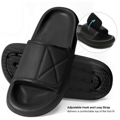 Cloud Slides – Adjustable Hook & Loop Strap with Comfort Support