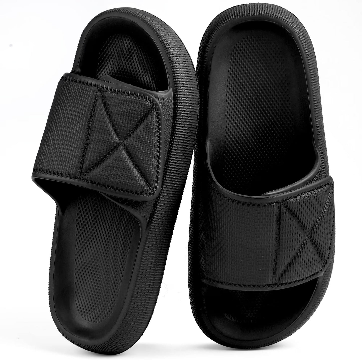 Cloud Slides – Adjustable Hook & Loop Strap with Comfort Support