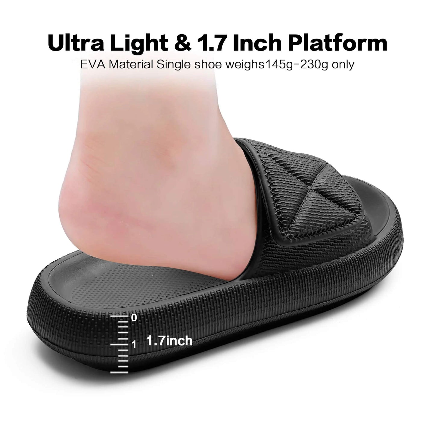 Cloud Slides – Adjustable Hook & Loop Strap with Comfort Support