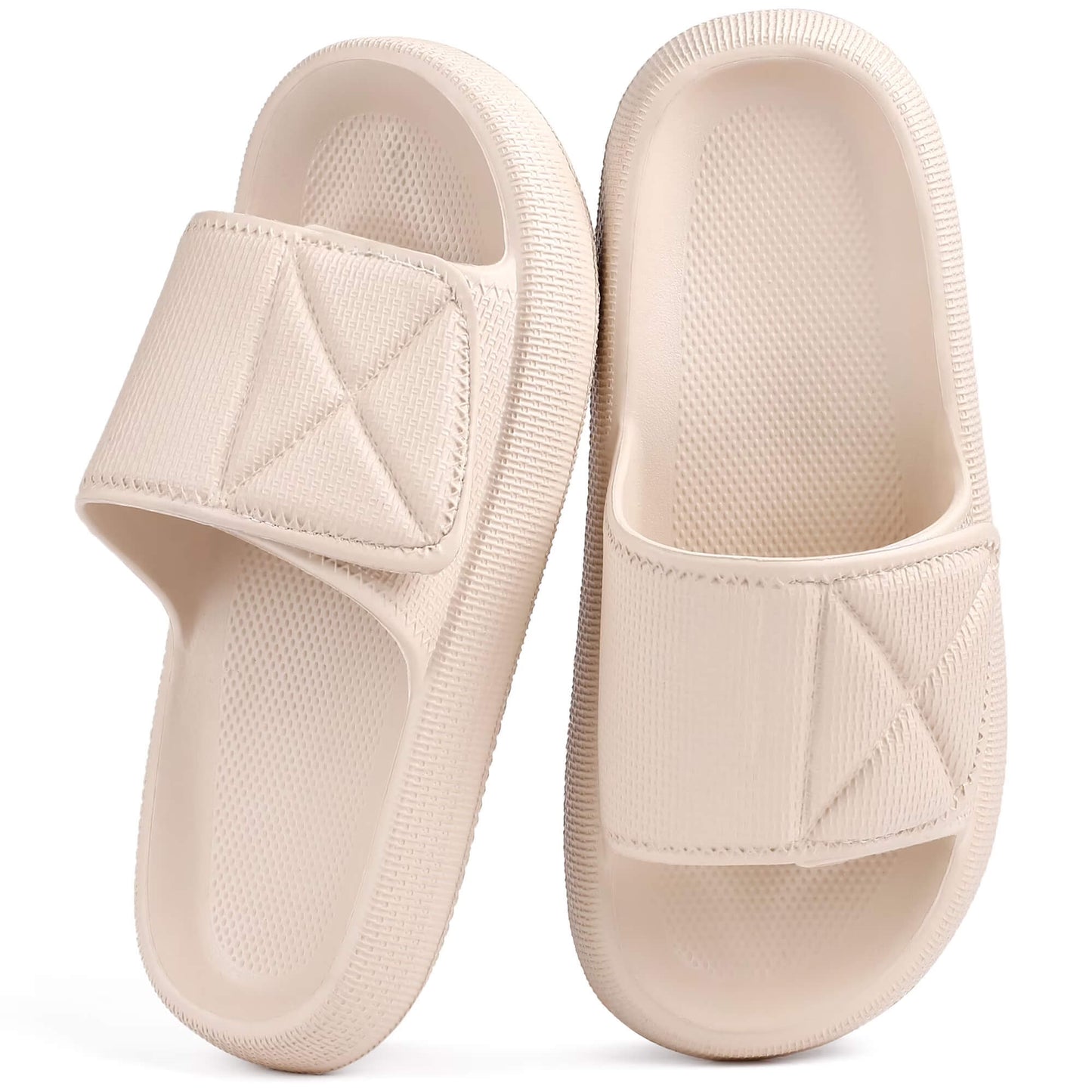 Cloud Slides – Adjustable Hook & Loop Strap with Comfort Support