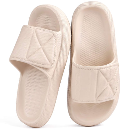 Cloud Slides – Adjustable Hook & Loop Strap with Comfort Support