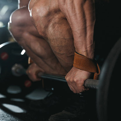 Cowhide Lifting Weight Strap for Fitness Powerlifting with Padded Support