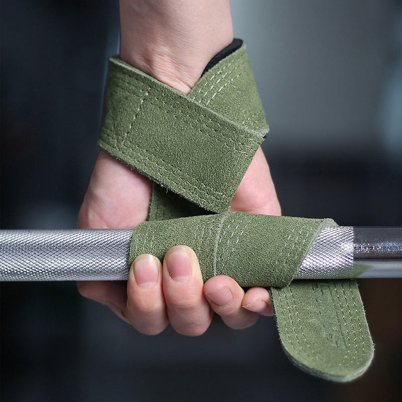 Cowhide Lifting Weight Strap for Fitness Powerlifting with Padded Support