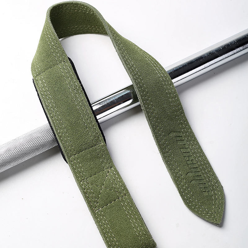 Cowhide Lifting Weight Strap for Fitness Powerlifting with Padded Support