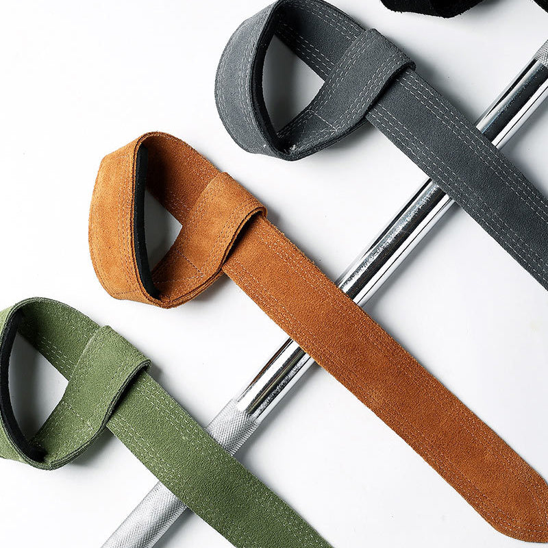 Cowhide Lifting Weight Strap for Fitness Powerlifting with Padded Support
