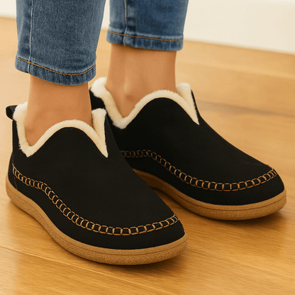 Cozy Fleece Slip-On Slippers – Warm Non-Slip Winter Shoes