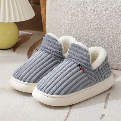 Cozy Velvet Winter Slippers with Thick Non-Slip Sole for Women & Men