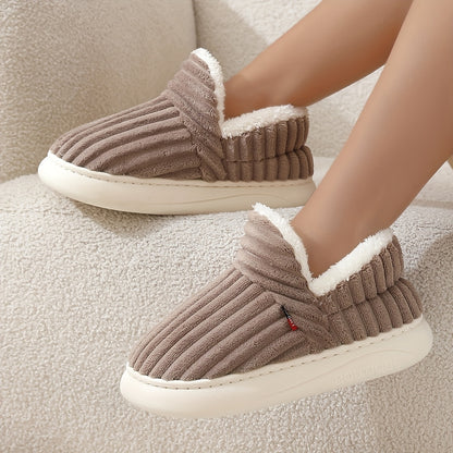 Cozy Velvet Winter Slippers with Thick Non-Slip Sole for Women & Men